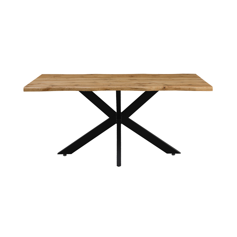 Tραπέζι Gilman pakoworld MDF sonoma-μαύρο 150x90x75εκ 2