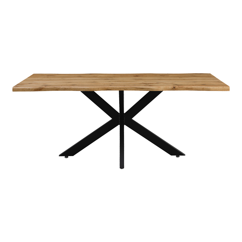 Tραπέζι Gilman pakoworld MDF sonoma-μαύρο 180x90x75εκ 3