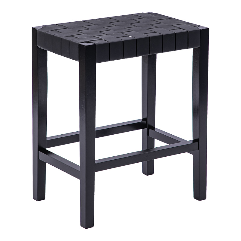 Σκαμπό Ridley pakoworld ξύλο-pu μαύρο 51x34x61.5εκ 1