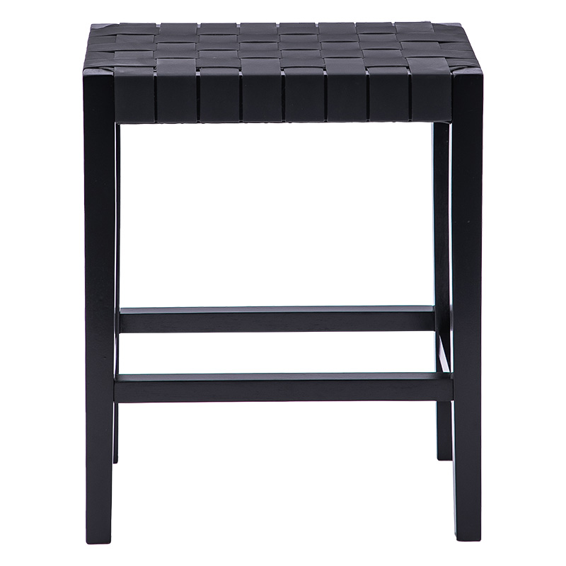 Σκαμπό Ridley pakoworld ξύλο-pu μαύρο 51x34x61.5εκ 2