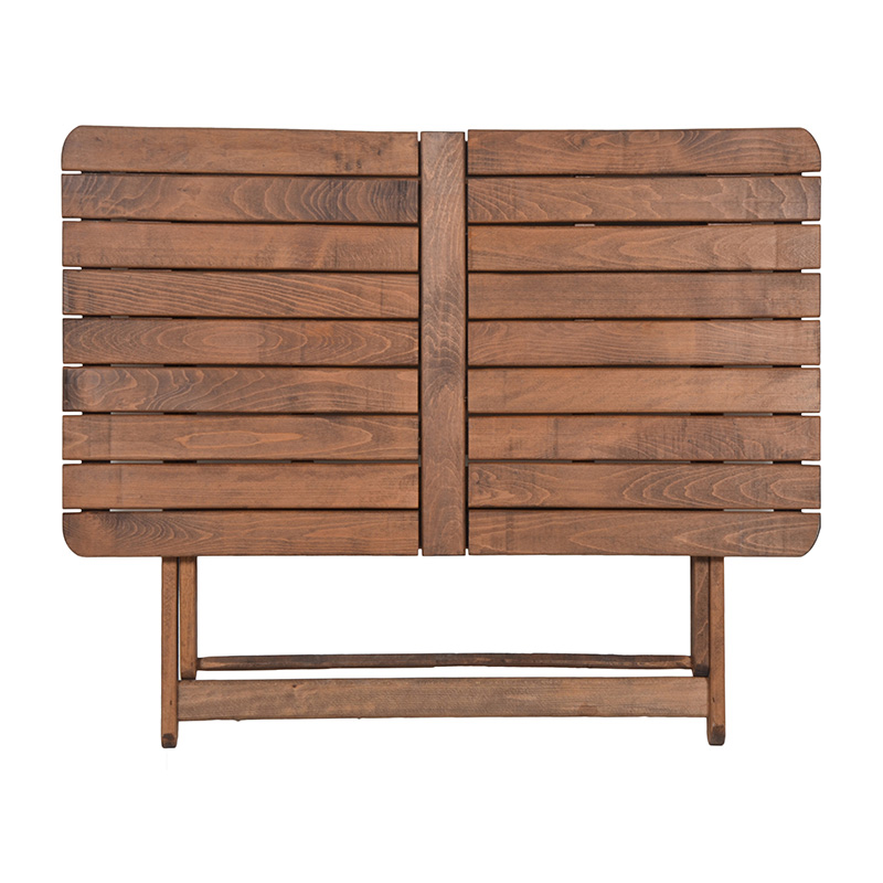 Τραπέζι Retto pakoworld μασίφ ξύλο οξιάς καρυδί εμποτισμού 120x75x71εκ 2