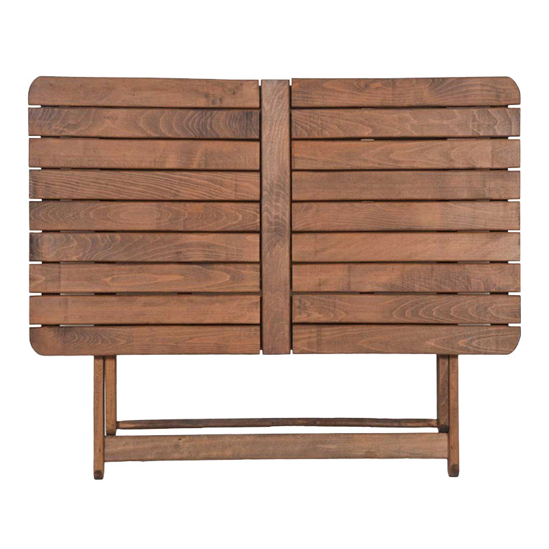 Τραπέζι Retto pakoworld μασίφ ξύλο οξιάς καρυδί εμποτισμού 140x80x76εκ 2