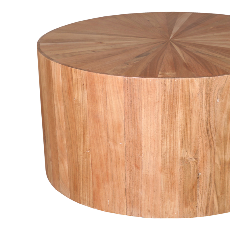 Τραπέζι Osiri pakoworld ξύλο acacia σε φυσική απόχρωση Φ80x45εκ 4