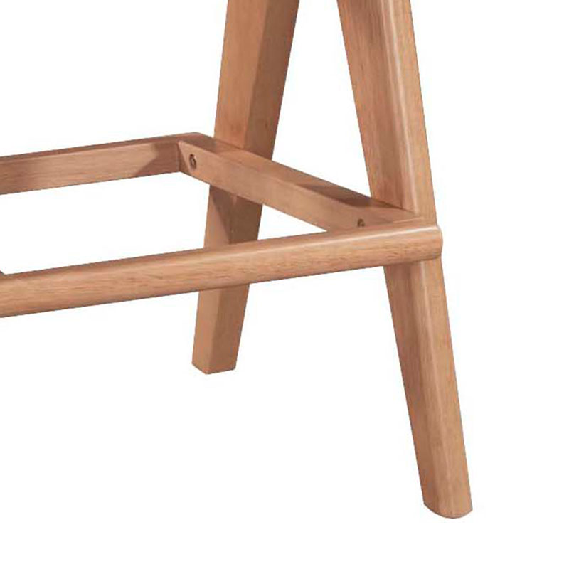 Σκαμπό bar Winslow pakoworld ξύλο rubberwood ανοικτό καρυδί-pvc rattan φυσικό-ύφασμα γκρι 44.5x46x98εκ 4