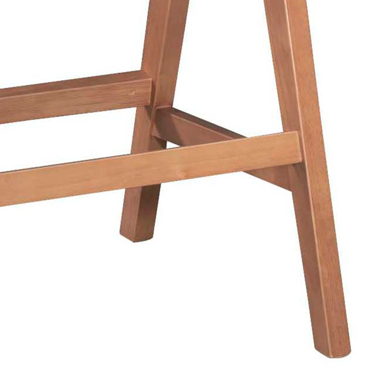 Σκαμπό bar Winslow pakoworld ξύλο rubberwood ανοικτό καρυδί-pvc rattan φυσικό-ύφασμα γκρι 4