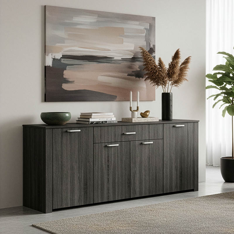 Μπουφές Kinley pakoworld σε ανθρακί-wenge απόχρωση 210x40x82εκ 1