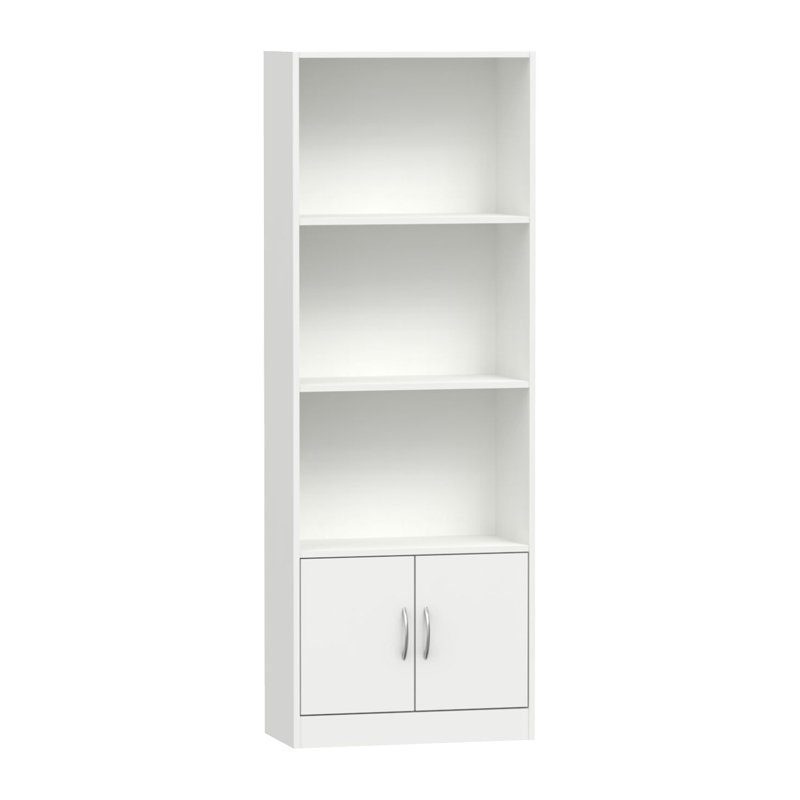 Βιβλιοθήκη Negan pakoworld λευκό μελαμίνης 60x29x166εκ 1