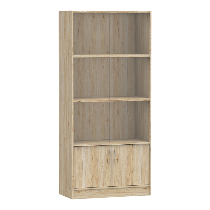 Βιβλιοθήκη Burcy pakoworld oak 80x40x177εκ 1