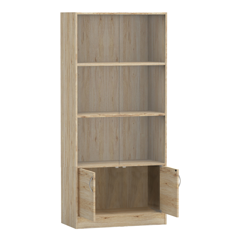 Βιβλιοθήκη Burcy pakoworld oak 80x40x177εκ 2