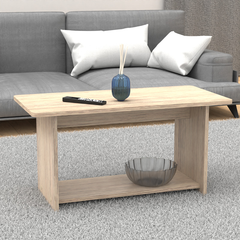 Τραπέζι Kumba pakoworld σε oak απόχρωση 80x40x42εκ 1