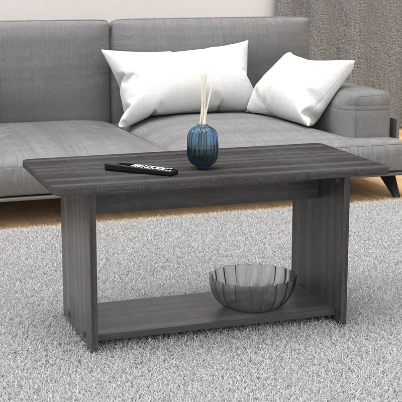 Τραπέζι Kumba pakoworld σε ανθρακί-wenge απόχρωση 80x40x42εκ 1