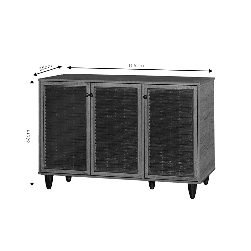 Παπουτσοθήκη-ντουλάπι Ronan pakoworld χρώμα wenge 105x35x66εκ 5