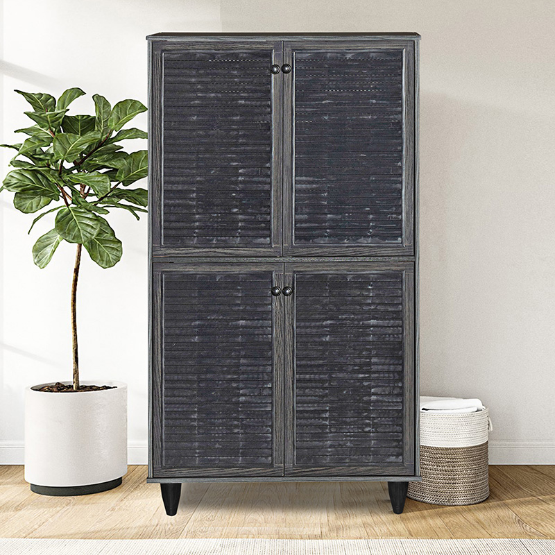 Παπουτσοθήκη-ντουλάπι Ronan pakoworld χρώμα wenge 70.5x35x122εκ 1
