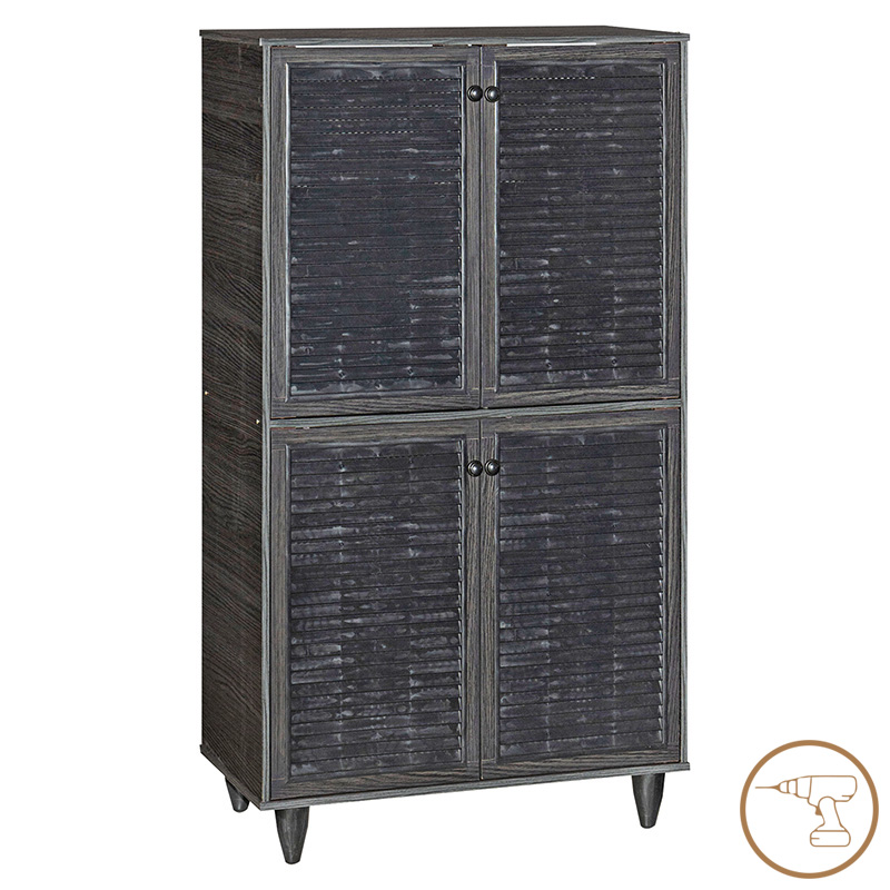 Παπουτσοθήκη-ντουλάπι Ronan pakoworld χρώμα wenge 70.5x35x122εκ 2