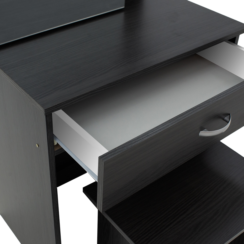 Τουαλέτα κρεβατοκάμαρας Zelia pakoworld με καθρέπτη και σκαμπό χρώμα wenge eo 60x40.5x151εκ 4