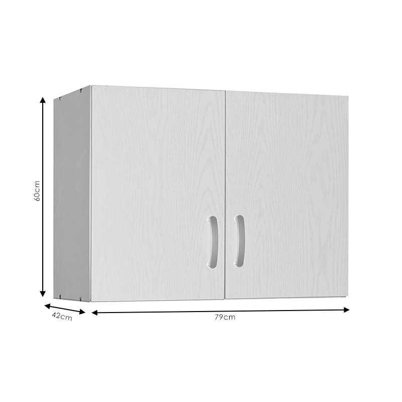 Πατάρι ντουλάπας Zelia pakoworld δίφυλλο λευκό 79x42x60εκ 4