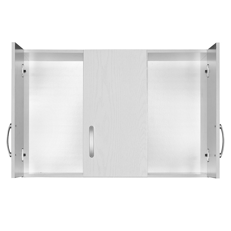 Πατάρι ντουλάπας Zelia pakoworld τρίφυλλο λευκό 90x42x60εκ 2