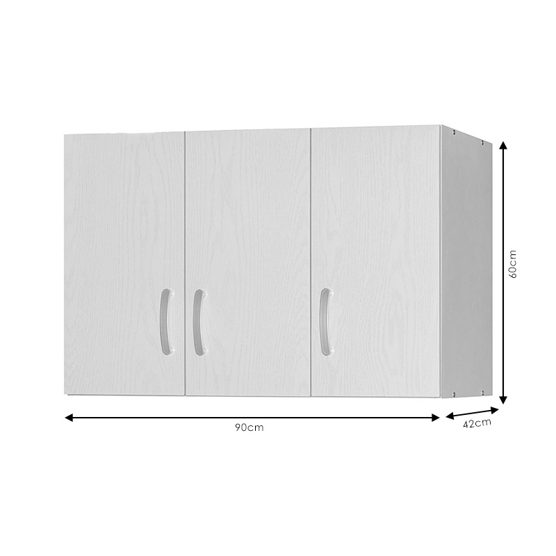 Πατάρι ντουλάπας Zelia pakoworld τρίφυλλο oak 90x42x60εκ 4