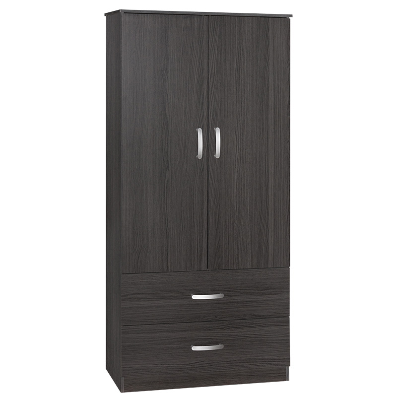 Ντουλάπα δίφυλλη και πατάρι Zelia pakoworld wenge 79x42x240εκ. 3