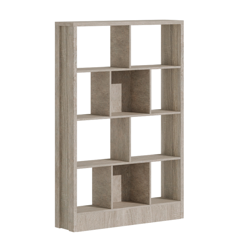 Βιβλιοθήκη Dividre pakoworld sonoma oak μελαμίνης 120x30x181εκ 1