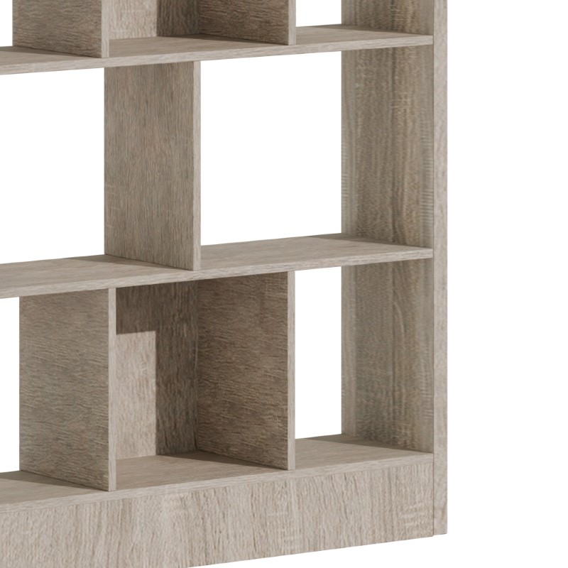Βιβλιοθήκη Dividre pakoworld sonoma oak μελαμίνης 120x30x181εκ 4
