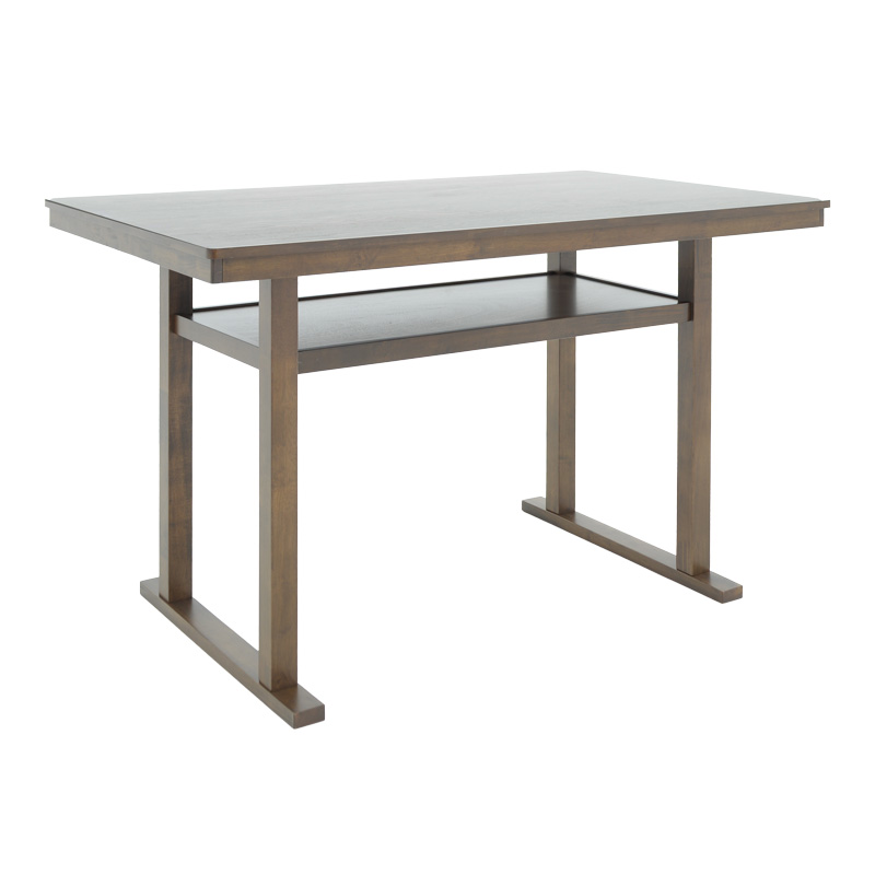 Τραπέζι μπαρ Tenor pakoworld φυσικό ξύλο rubberwood-ΜDF καρυδί 150x90x91.5εκ 1