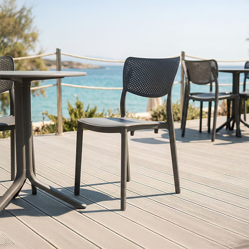 Καρέκλα Ignite pakoworld PP ανθρακί 2