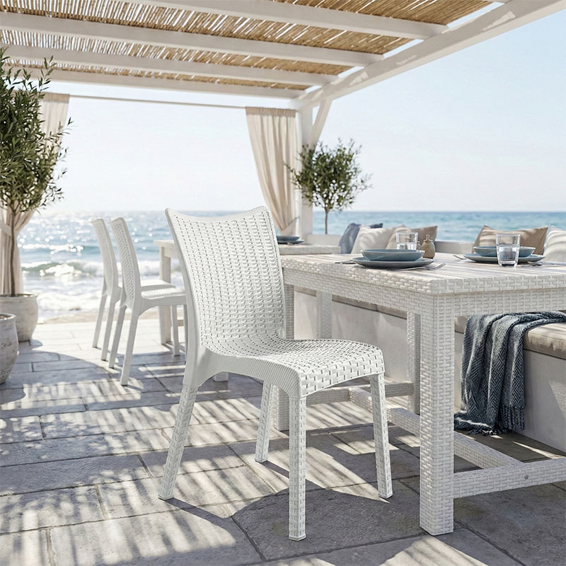 Καρέκλα Confident pakoworld PP λευκό 2