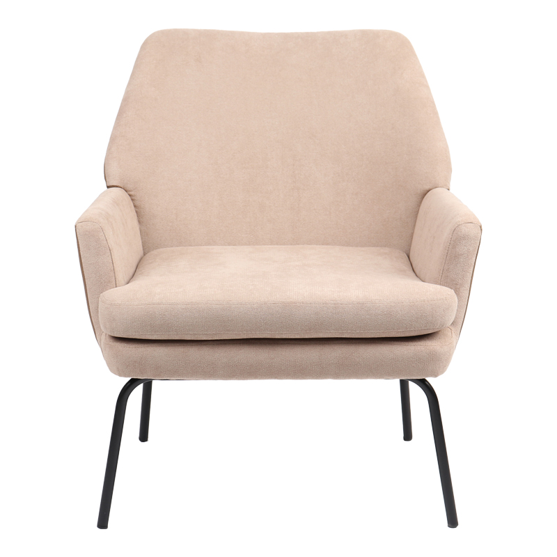 Πολυθρόνα Kieran pakoworld ύφασμα καφέ-πόδι μαύρο 77x69x82.5εκ 3