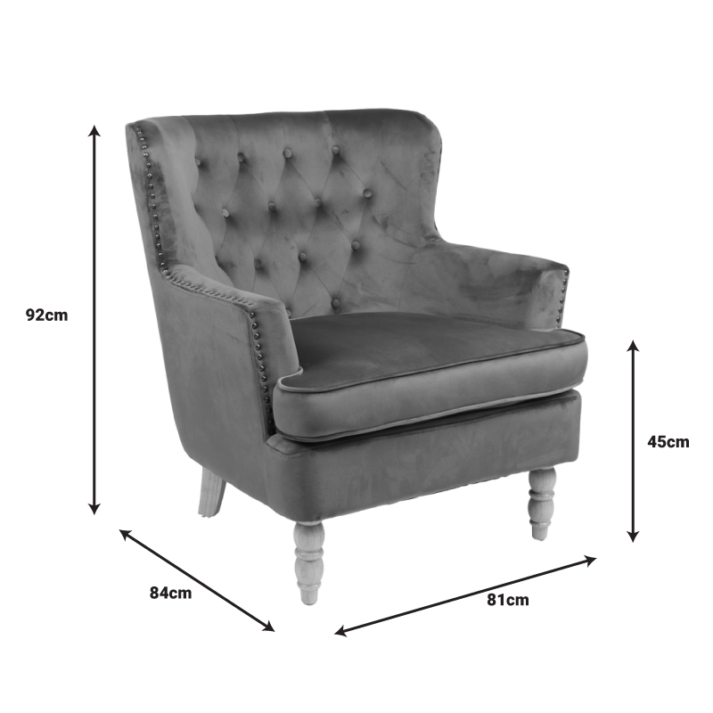 Πολυθρόνα Keisi pakoworld σάπιο μήλο βελούδο-πόδι rubberwood σε φυσική απόχρωση 81.5x84x92.5εκ 7