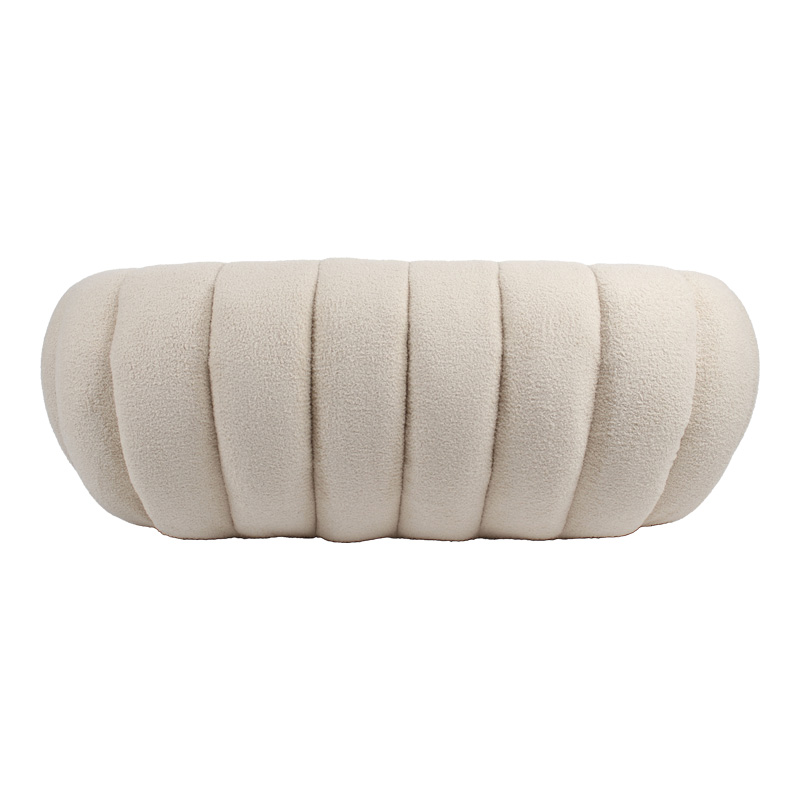 Καναπές 2θέσιος Yannick pakoworld μπουκλέ ύφασμα σε μπεζ απόχρωση 148x92x62εκ 6