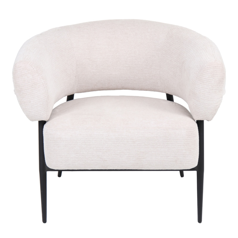 Πολυθρόνα Penfel pakoworld ύφασμα σε κρεμ απόχρωση με πόδι μαύρο μέταλλο 85x72x73εκ 4