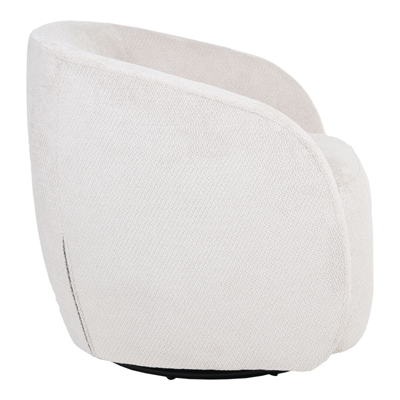 Πολυθρόνα Barrelo pakoworld περιστρεφόμενη με κρεμ ύφασμα 77x72x69εκ 3