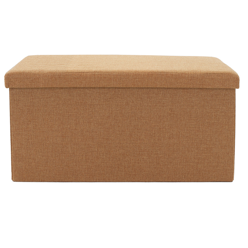 Σκαμπό-μπαούλο Greatness pakoworld ύφασμα μπεζ 76x38x38εκ 2