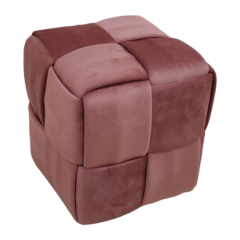 Σκαμπό Jisko pakoworld σάπιο μήλο βελούδο 38x38x40εκ 1
