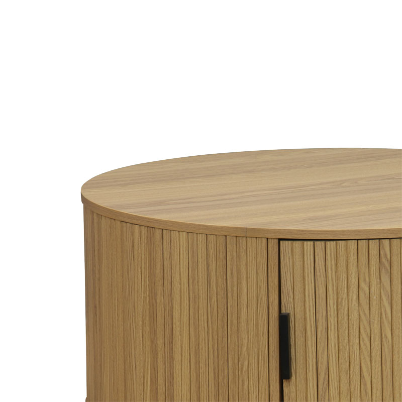 Τραπέζι σαλονιού Scandi pakoworld MDF σε φυσική απόχρωση Φ80x35.5εκ 3