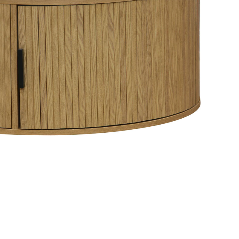Τραπέζι σαλονιού Scandi pakoworld MDF σε φυσική απόχρωση Φ80x35.5εκ 4