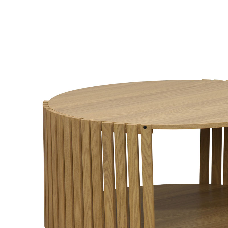 Τραπέζι σαλονιού Heavenly pakoworld MDF φυσικό Φ83x38εκ 3