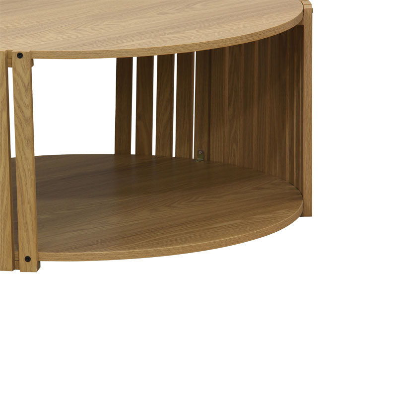 Τραπέζι σαλονιού Heavenly pakoworld MDF φυσικό Φ83x38εκ 4