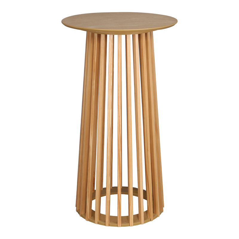 Τραπέζι μπαρ Domonic pakoworld mdf φυσικό Φ60x105εκ 1
