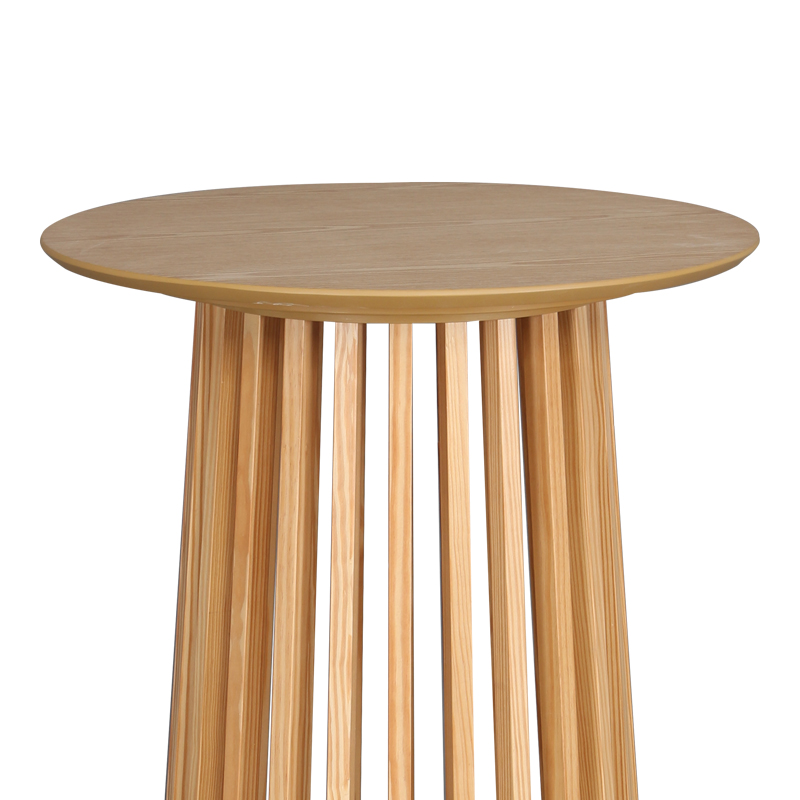 Τραπέζι μπαρ Domonic pakoworld mdf φυσικό Φ60x105εκ 3