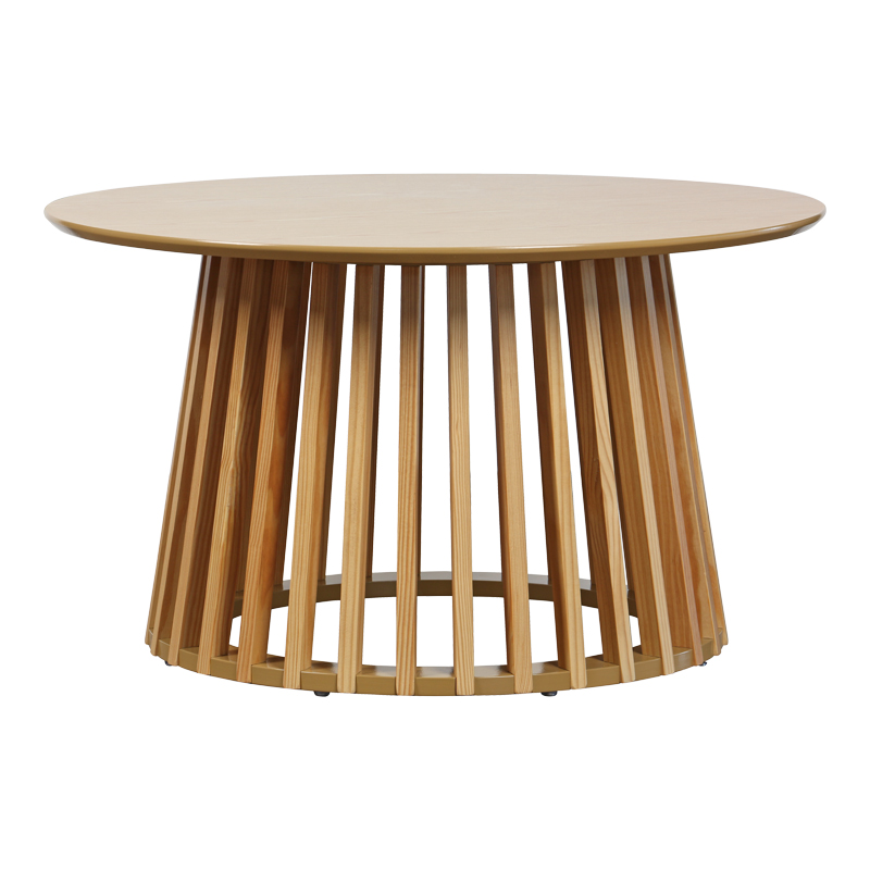 Τραπέζι σαλονιού Domonic pakoworld mdf/pw σε φυσική απόχρωση Φ80x45εκ 2