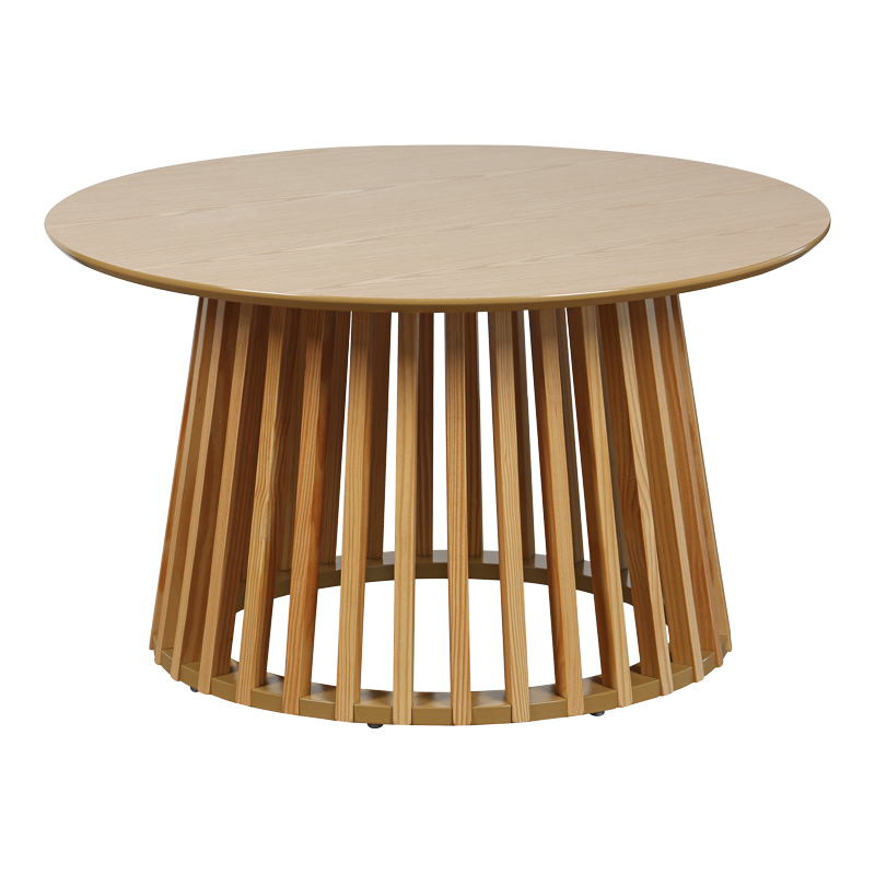 Τραπέζι σαλονιού Domonic pakoworld mdf/pw σε φυσική απόχρωση Φ80x45εκ 3