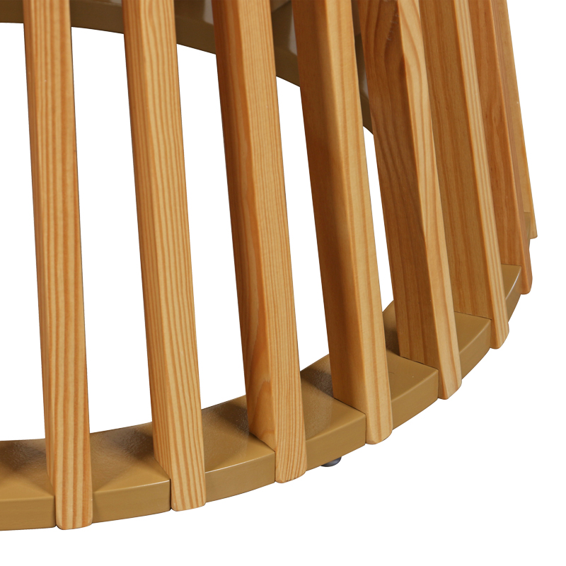 Τραπέζι σαλονιού Domonic pakoworld mdf/pw σε φυσική απόχρωση Φ80x45εκ 5