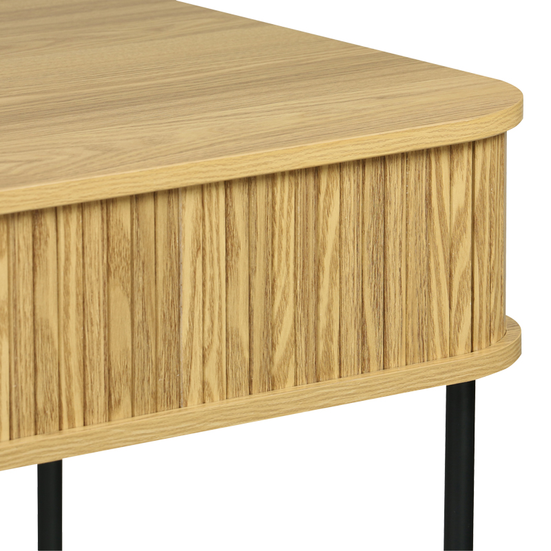 Γραφείο εργασίας Scandi pakoworld MDF/Metal σε φυσική απόχρωση με μεταλλικά μαύρα πόδια 120x60x76,5εκ 7