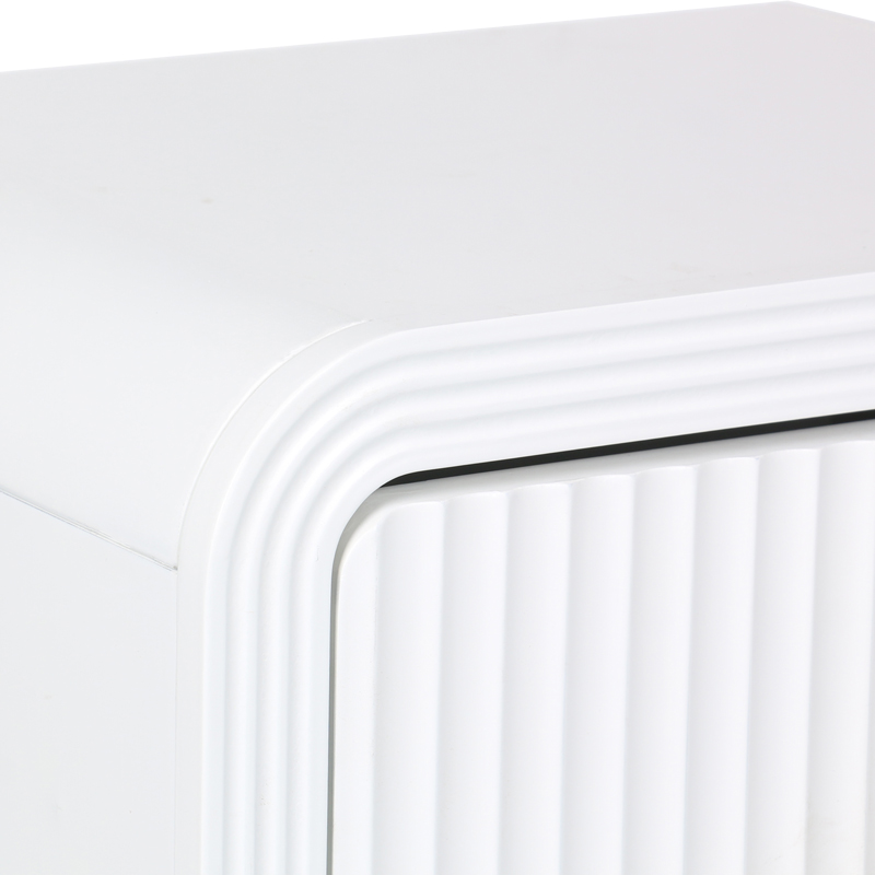 Κομοδίνο Zeplen pakoworld MDF σε λευκή απόχρωση 40x30x53εκ 6