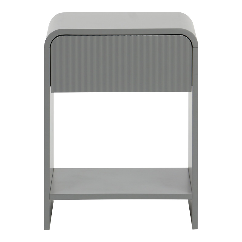 Κομοδίνο Lemperto pakoworld MDF σε γκρι απόχρωση 40x40x53εκ 2