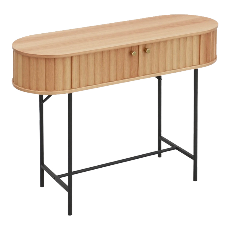 Κονσόλα Zakro pakoworld MDF-μέταλλο σε oak απόχρωση 80x30x70εκ 2