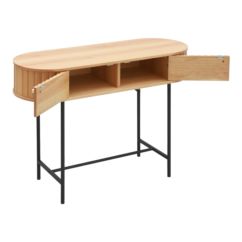 Κονσόλα Zakro pakoworld MDF-μέταλλο σε oak απόχρωση 80x30x70εκ 3