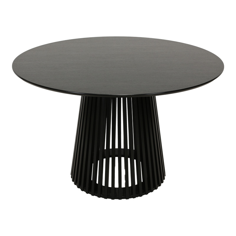 Τραπέζι Domonic pakoworld mdf σε μαύρη απόχρωση Φ120x75εκ 1